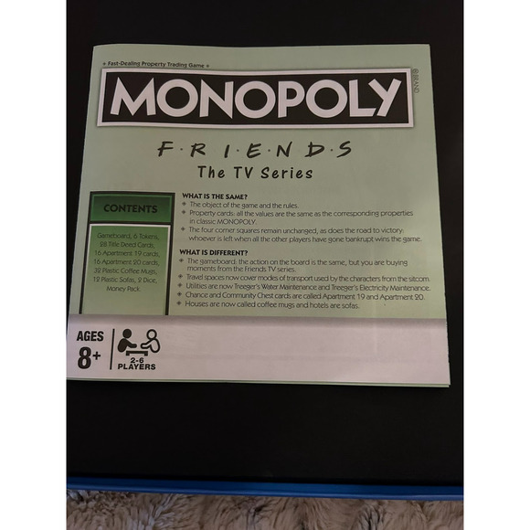 Monopoly Friends The TV Series Edition Board Game, Open Box not used, Complete - Picture 8 of 12